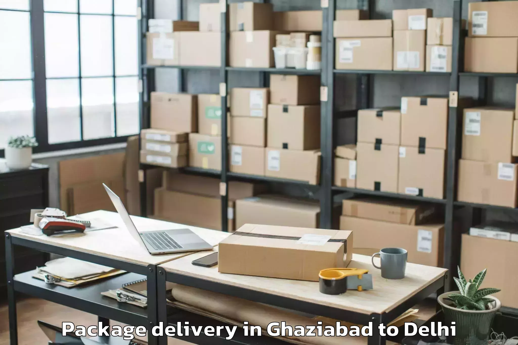 Easy Ghaziabad to Unity One Janakpuri Mall Package Delivery Booking